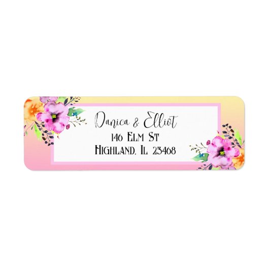 ペトエレガントニアフローライエローとピンク ラベル (正面)