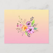 ペトエレガントニアフローラ結婚式の日付を保存 ポストカード (裏面)