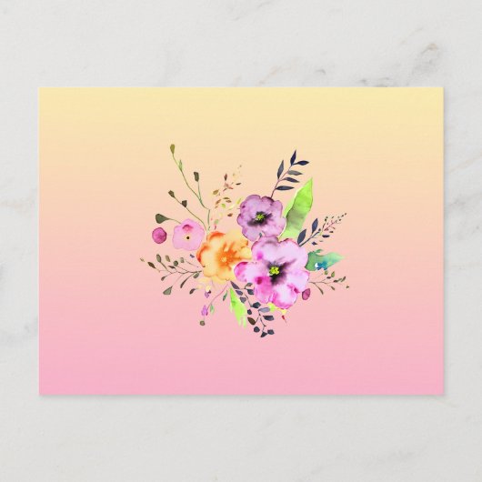 ペトエレガントニアフローラ結婚式の日付を保存 ポストカード (裏面)