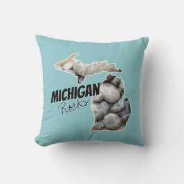 ペトスキーの石が詰まったミシガンシルエット クッション