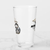 ペトスキーの石が詰まったミシガンシルエット タンブラーグラス (左)