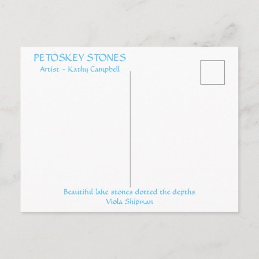 ペトスキーストーンズはがき ポストカード (裏面)