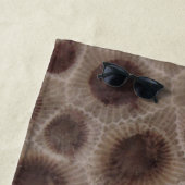 ペトスキーストーンミシガン州ソン化石 ビーチタオル (インサイチュ)