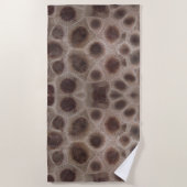 ペトスキーストーンミシガン州ソン化石 ビーチタオル (正面)