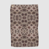 ペトスキーストーンミシガン州石化石 ゴルフタオル (正面)