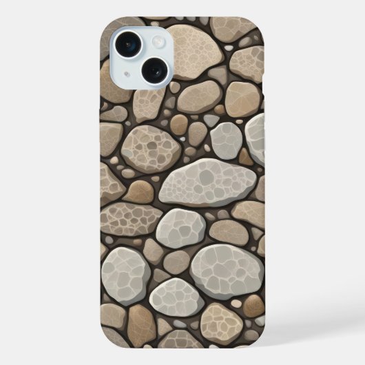ペトスキーストーン抽象芸術 iPhoneケース (裏面)