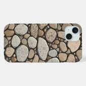 ペトスキーストーン抽象芸術 iPhoneケース (裏面横)