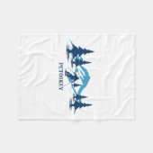 ペトスキーミシガンスキーリゾートスキースキーヤー_1 フリースブランケット (正面(横))