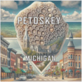 ペトスキーミシガン3インチビニールステッカー シール (正面)