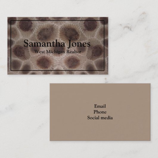 ペトスキー石 名刺 (正面/裏面)