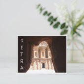 ペトラの修道院を垣間見た ポストカード (スタンド正面)