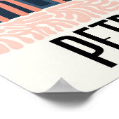 ペトラジョルダニア抽象芸術旅行フローラアート ポスター (角)