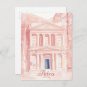 ペトラジョーダンゴーアシュ絵を描イラストレーション旅行 ポストカード (正面/裏面)