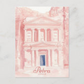 ペトラジョーダンゴーアシュ絵を描イラストレーション旅行 ポストカード (正面)