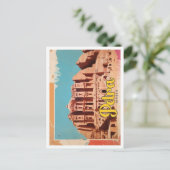 ペトラジョーダンポップ・アートのアートトラベルイラストレーション ポストカード (スタンド正面)