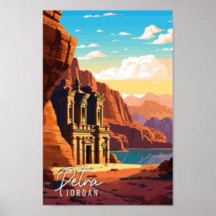 ペトラジョーダンヴィンテージ旅行アートイラストレーション ポスター