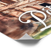 ペトラジョーダン水の色絵を描の旅行 ポスター (角)