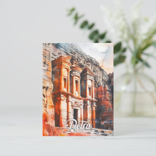 ペトラジョーダン水の色絵を描の旅行 ポストカード (スタンド正面)