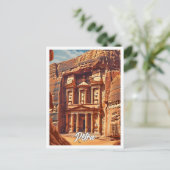 ペトラジョーダン芸術的トラベルイラストレーション ポストカード (スタンド正面)