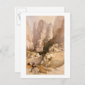 ペトラ入り、1839年3月10日、プレート98から ポストカード (正面/裏面)