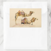 ペトラ2007のラクダ 長方形シール (バッグ)