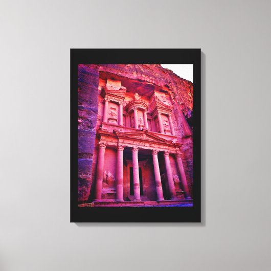 ペトラ・トロリー建物 キャンバスプリント (正面)