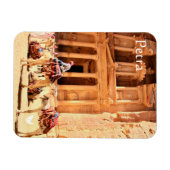 ペトラ – 財務省とラクダ – 冷蔵庫用マグネット マグネット (横)