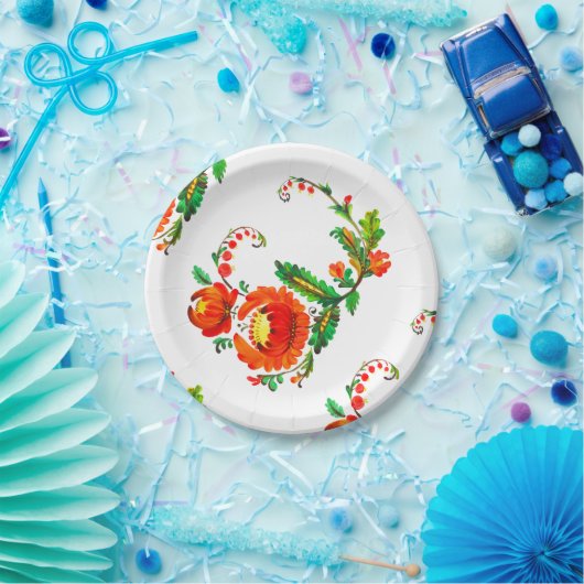 ペトリキフカウクライナアート ペーパープレート (パーティー)