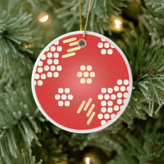 ペトリディッシュ寒天プレート微生物学先生 セラミックオーナメント (ツリー)