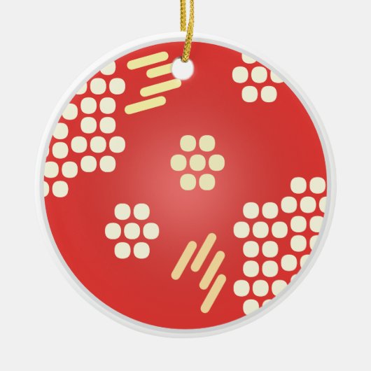 ペトリディッシュ寒天プレート微生物学先生 セラミックオーナメント (正面)