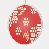 ペトリディッシュ寒天プレート微生物学先生 セラミックオーナメント (左)