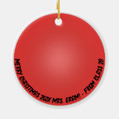 ペトリディッシュ寒天プレート微生物学先生 セラミックオーナメント (裏面)