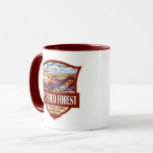 ペトリファイドフォレストナショナルパークイラストレーションレトロ マグカップ (正面左)