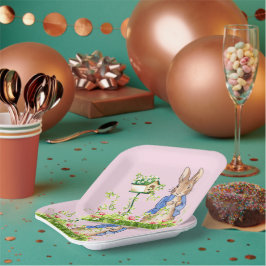 ペトロとウサギが園で ペーパープレート