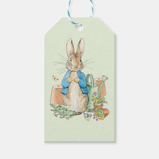 ペトロの庭でウサギが ギフトタグ (正面)