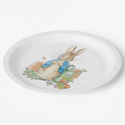ペトロの庭でウサギが ペーパープレート (アングル)
