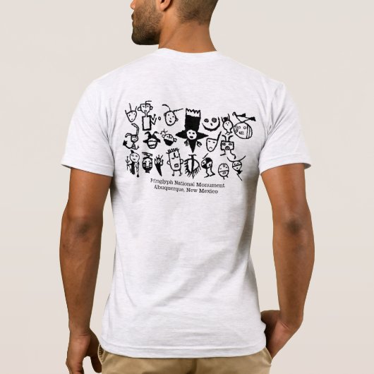 ペトログリフの収集ヘッドとマスク Tシャツ (裏面)