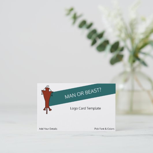 ペトログリフの男性またはビーストレッドのロゴ 名刺 (スタンド正面)