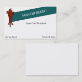 ペトログリフの男性またはビーストレッドのロゴ 名刺 (正面/裏面)