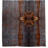 ペトログリフサウスウェスト先住民部族模様 シャワーカーテン (正面)