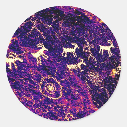 ペトログリフネバダ砂漠アメリカ南西部 ラウンドシール (正面)