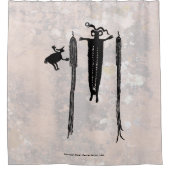 ペトログリフパネル シャワーカーテン (正面)