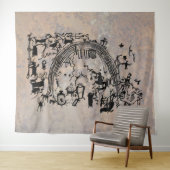 ペトログリフパネル – ユタ州ロチェスタークリーク タペストリー (インサイチュ(横))