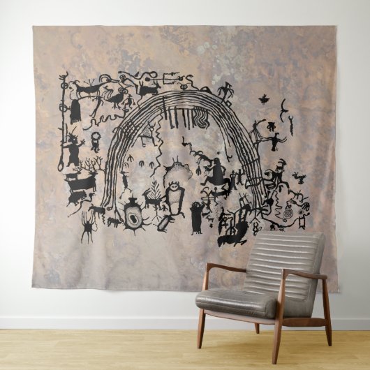 ペトログリフパネル – ユタ州ロチェスタークリーク タペストリー (インサイチュ(横))