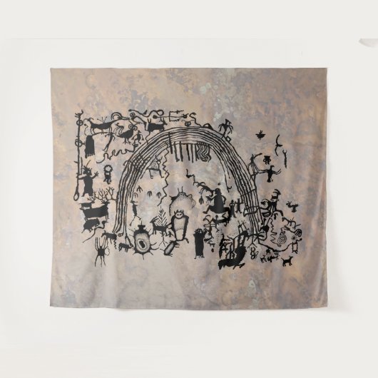 ペトログリフパネル – ユタ州ロチェスタークリーク タペストリー (正面(横))