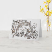 ペトログリフパネル – Rochester Creek, Utah Card カード (黄色い花)