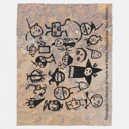 ペトログリフ収集マスクとヘッド フリースブランケット (正面)