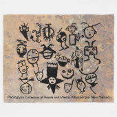 ペトログリフ収集マスクとヘッド フリースブランケット (正面(横))