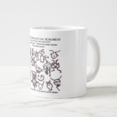 ペトログリフ収集顔とマスク ジャンボコーヒーマグカップ (正面右)