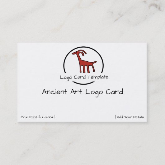 ペトログリフ赤ヤギのロゴ 名刺 (正面)